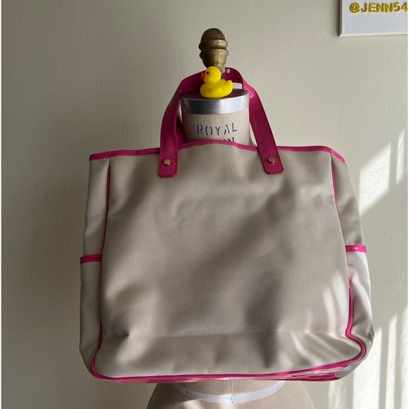 NEW Victoria's Secret Pink Trim Tote - Picture 3 of 8